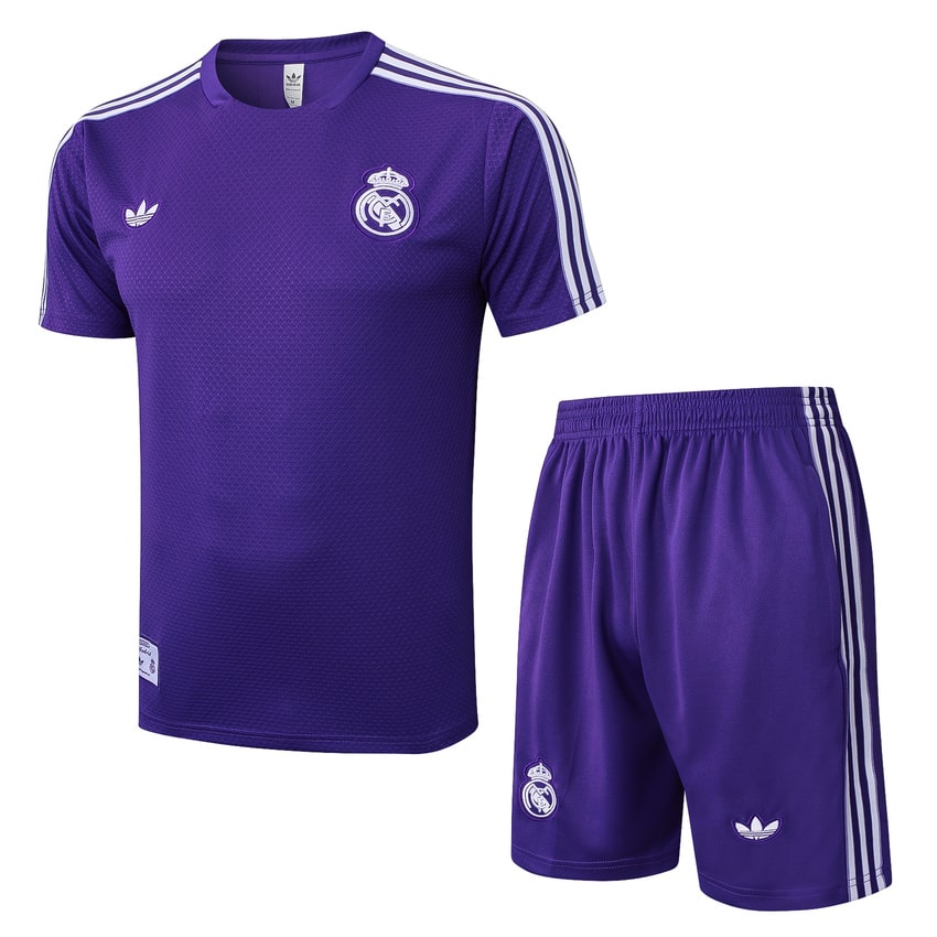 Ensemble Maillot Short Real Madrid Homme/Enfant 2025 2026 Violet