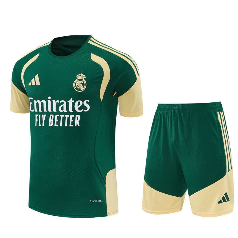 Ensemble Maillot Short Real Madrid Homme/Enfant 2026 2027 Vert