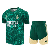Ensemble Maillot Short Real Madrid Homme/Enfant 2026 2027 Vert Camouflage 1