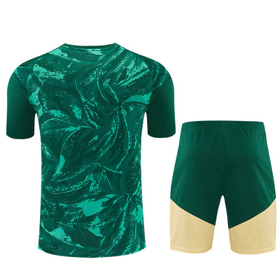 Ensemble Maillot Short Real Madrid Homme/Enfant 2026 2027 Vert Camouflage