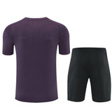 Ensemble Maillot Short Real Madrid Homme/Enfant 2025 2026 Violet Noir 2