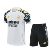 Ensemble Maillot Short Real Madrid Marvel Homme/Enfant 2025 2026 Blanc [Jaune Label] 1