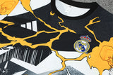Ensemble Maillot Short Real Madrid Marvel Homme/Enfant 2025 2026 Jaune Blanc 3
