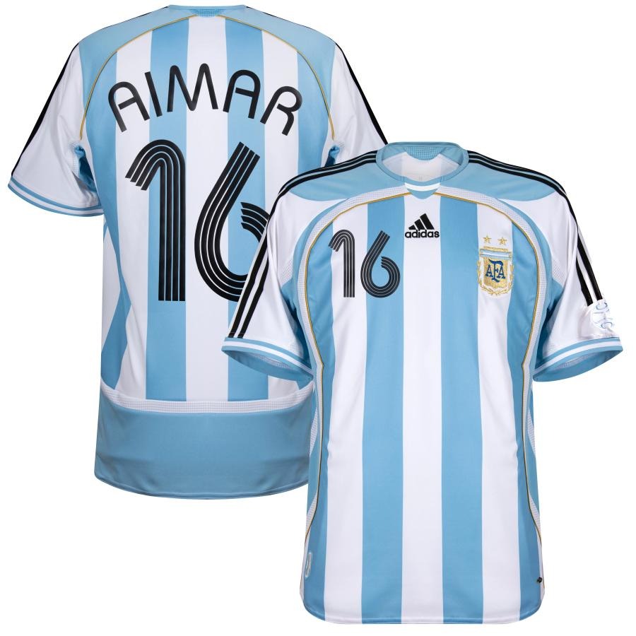 Maillot Argentine Aimar Adidas Domicile Homme 2006