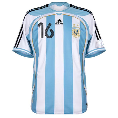 Maillot Argentine Aimar Adidas Domicile Homme 2006