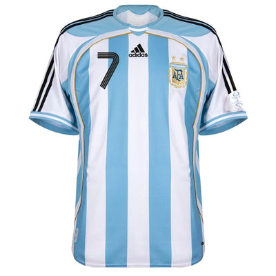 Maillot Argentine Saviola Adidas Domicile Homme 2006
