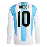 Maillot Argentine Messi Manches Longues Homme Domicile 2024 2025 2