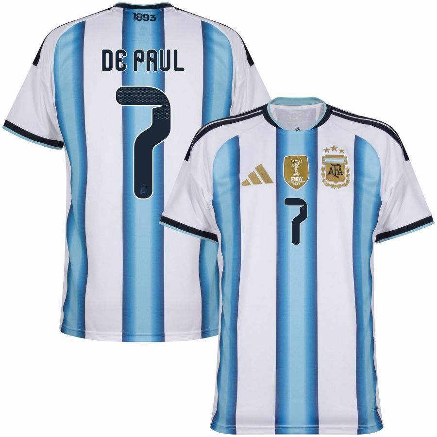 Maillot Argentine De Paul 3 étoiles Domicile Homme 2026 2027
