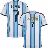 Maillot Argentine De Paul 3 étoiles Domicile Homme 2026 2027 1