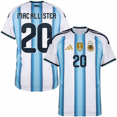 Maillot Argentine Mac Allister 3 étoiles Domicile Homme 2026 2027