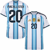 Maillot Argentine Mac Allister 3 étoiles Domicile Homme 2026 2027 1