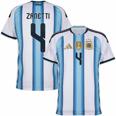 Maillot Argentine Zanetti 3 étoiles Domicile Homme 2026 2027