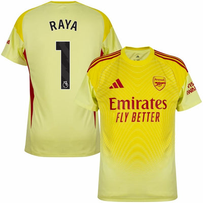 Maillot Arsenal Raya Domicile Gardien Jaune Homme 2025 2026