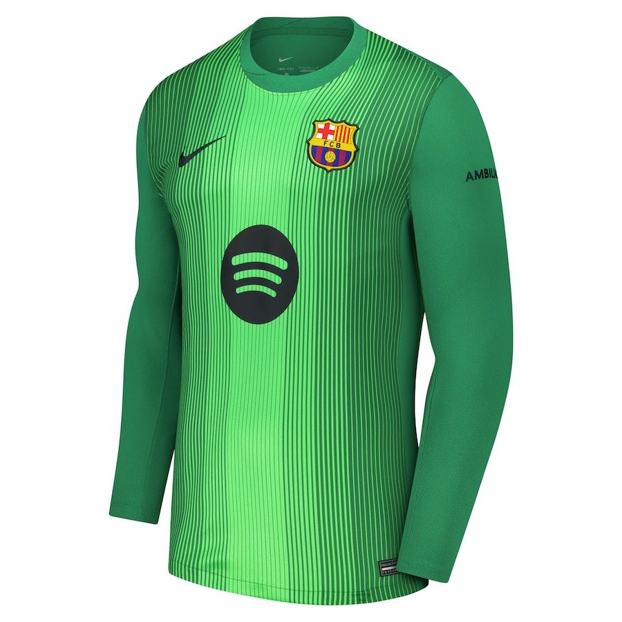 Maillot Barcelone Gardien Homme Manches Longues 2025 2026 Vert | Foot Sport