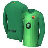 Maillot Barcelone Gardien Homme Manches Longues 2025 2026 Vert | Foot Sport 2