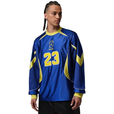Maillot Bresil Gardien Coupe du Monde Manches Longues Homme 2026 Bleu