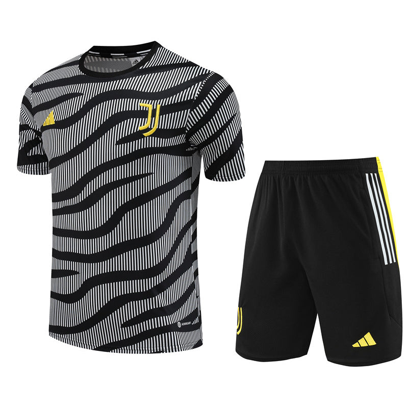 Maillot Training Juventus Gris Rayures Homme/Enfant 2023-2024 | Foot Sport