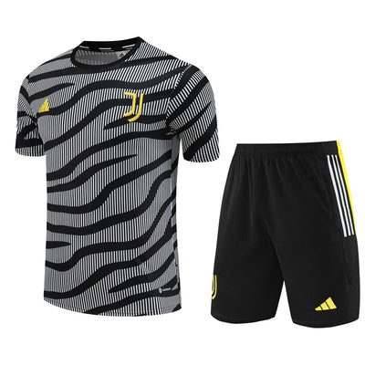 Maillot Training Juventus Gris Rayures Homme/Enfant 2023-2024 | Foot Sport