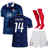 Nouveau Maillot Kit Enfant France Cherki Domicile Coupe du Monde 2026 1