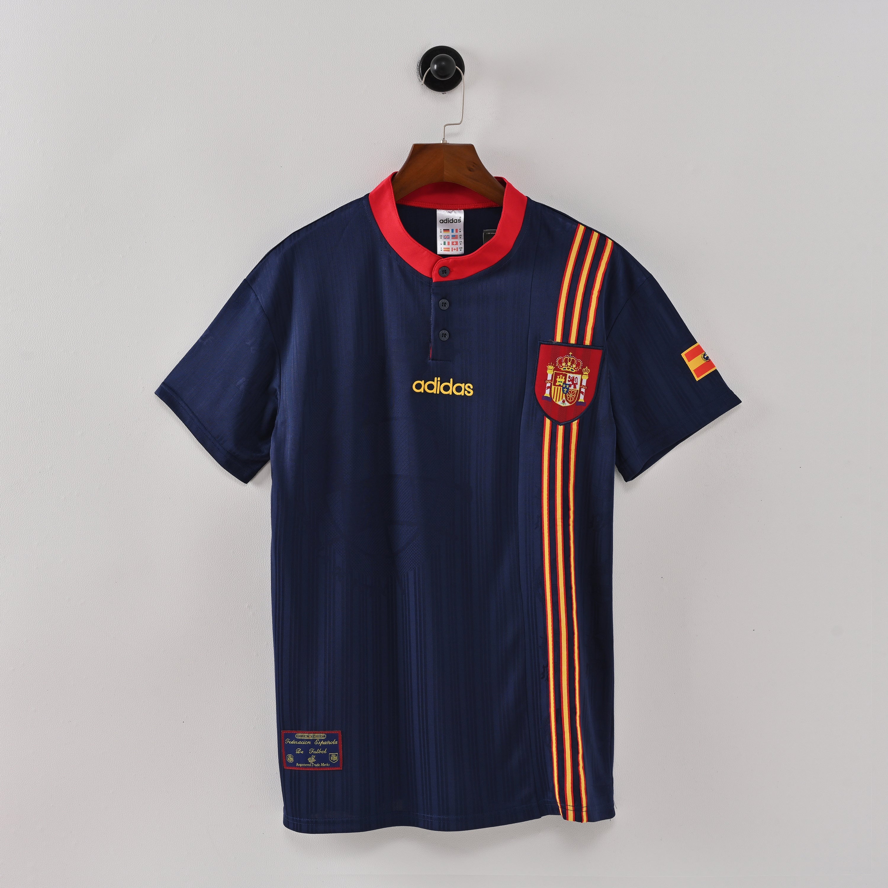 Maillot Espagne Retro Vintage 1996 Exterieur Homme