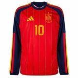 Maillot Espagne Lamine Yamal 10 Homme Domicile Manches Longues 2026 2027 3