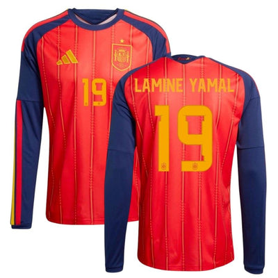 Maillot Espagne Lamine Yamal 19 Homme Domicile Manches Longues 2026 2027