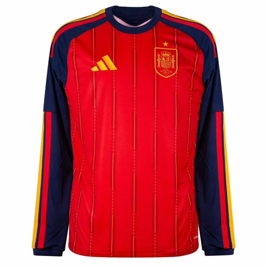 Maillot Espagne Homme Domicile Manches Longues Coupe du Monde 2026 2027