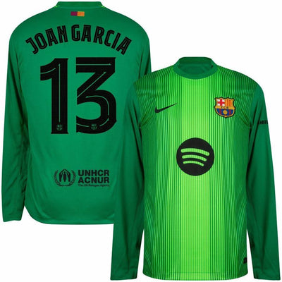 Maillot Barcelone Joan Garcia Gardien Homme Manches Longues 2025 2026 Vert