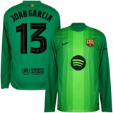 Maillot Barcelone Joan Garcia Gardien Homme Manches Longues 2025 2026 Vert 1