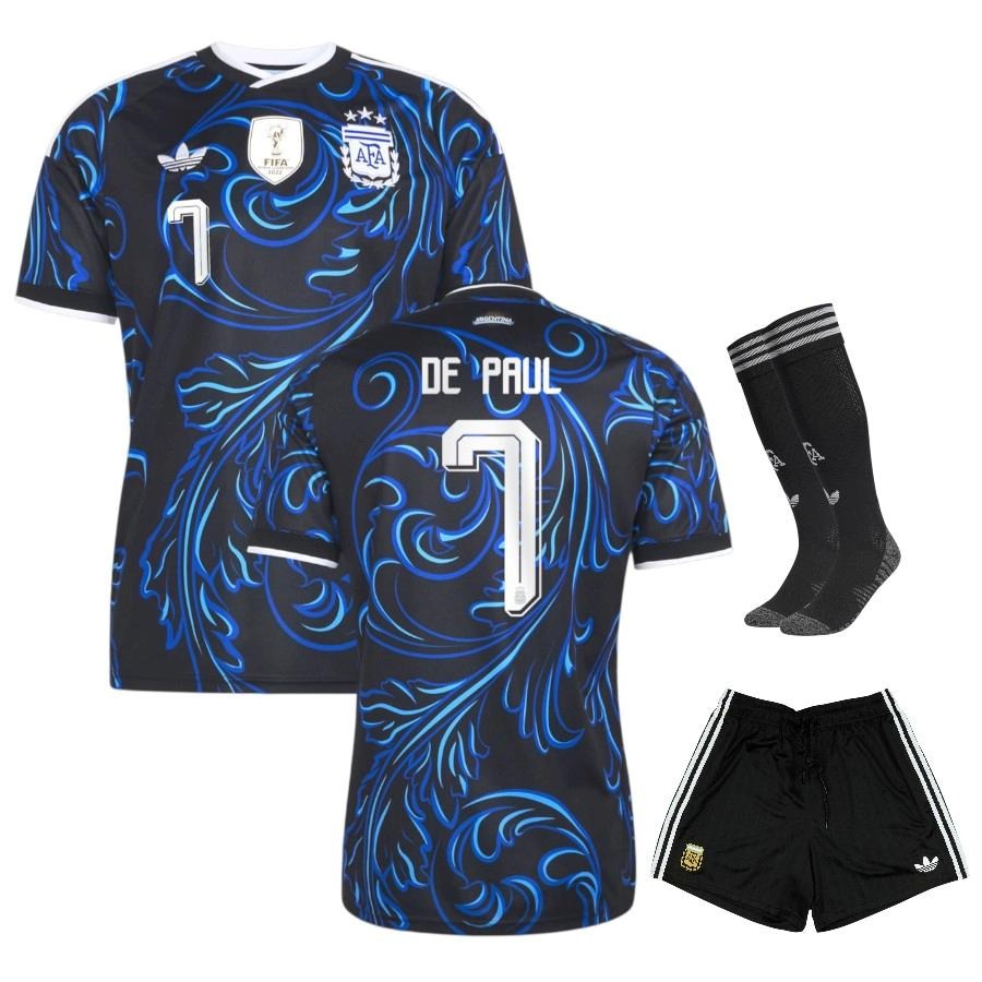 Maillot Argentine De Paul 3 étoiles Enfant Exterieur 2026 2027