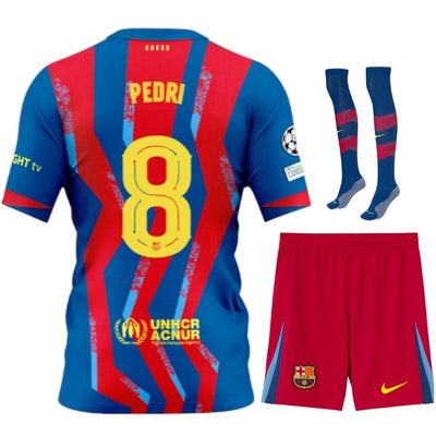 Maillot Kit Enfant Barca Pedri 8 Fourth 2025 2026 | Foot Sport