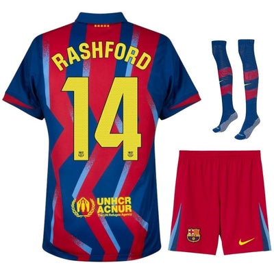 Maillot Kit Enfant Barca Rashford 14 Fourth 2025 2026 | Foot Sport