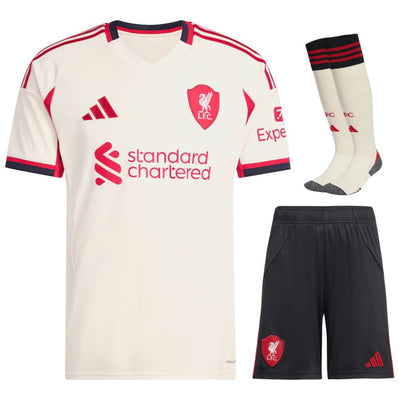 Maillot Kit Enfant Liverpool Exterieur 2025 2026 Blanc | Foot Sport