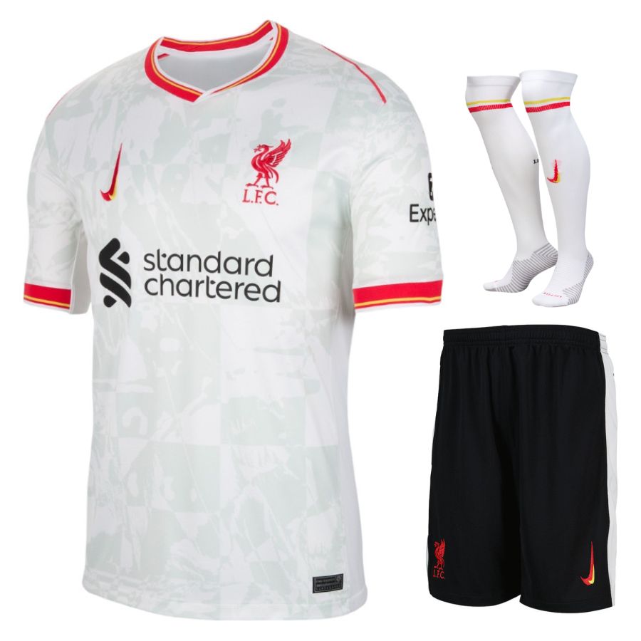 Maillot Kit Enfant Third Liverpool 2024 2025 Blanc | Foot Sport