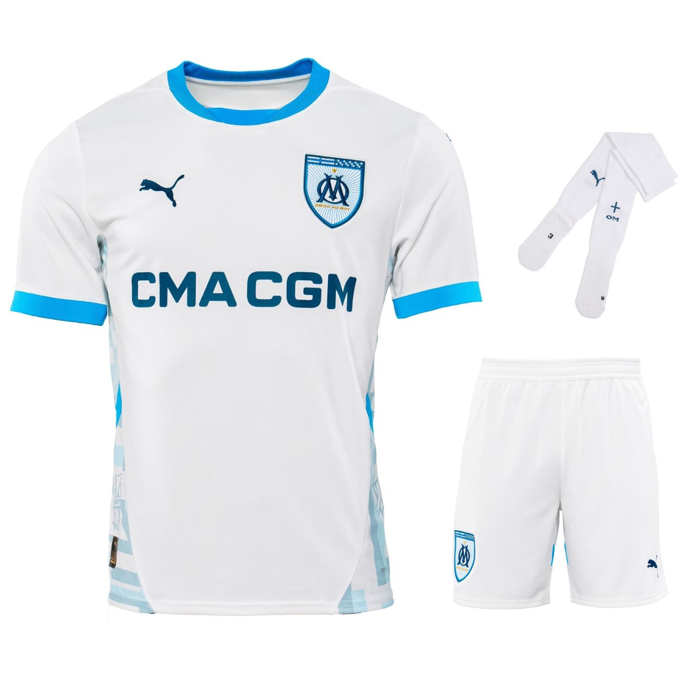 Maillot Kit Enfant Marseille Domicile 2024 2025 | Foot Sport