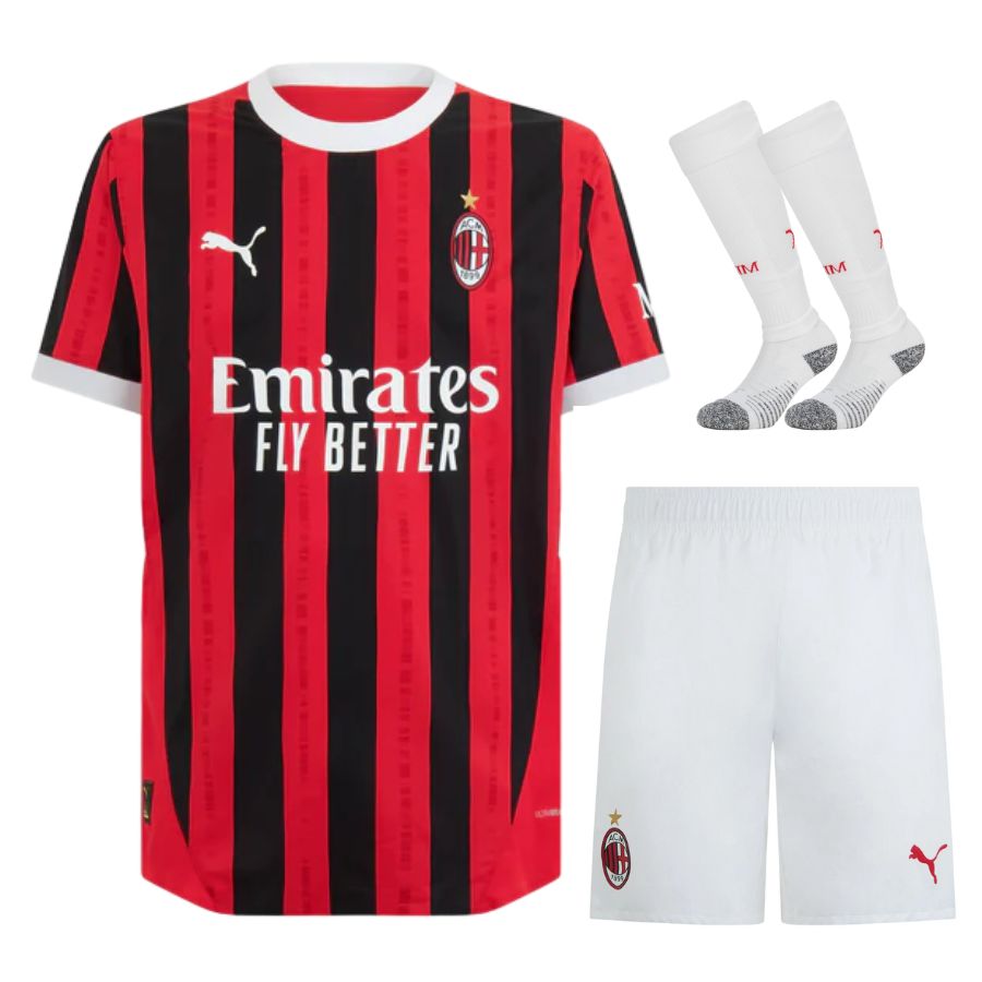Maillot Enfant Ac Milan Domicile 2024 2025 Blanc | Foot Sport
