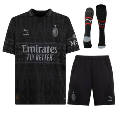 Maillot Kit Enfant Milan AC X Pleasures Noir 2023-2024 | Foot Sport