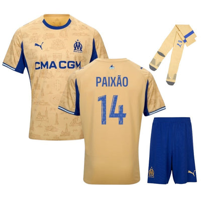 Maillot Kit Enfant Marseille Paixao Or Fourth 2025 2026