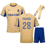 Maillot Kit Enfant Marseille Pavard Or Fourth 2025 2026 1
