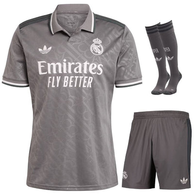 Maillot Mbappe Real Madrid Kit Enfant Third 2024 2025 Noir