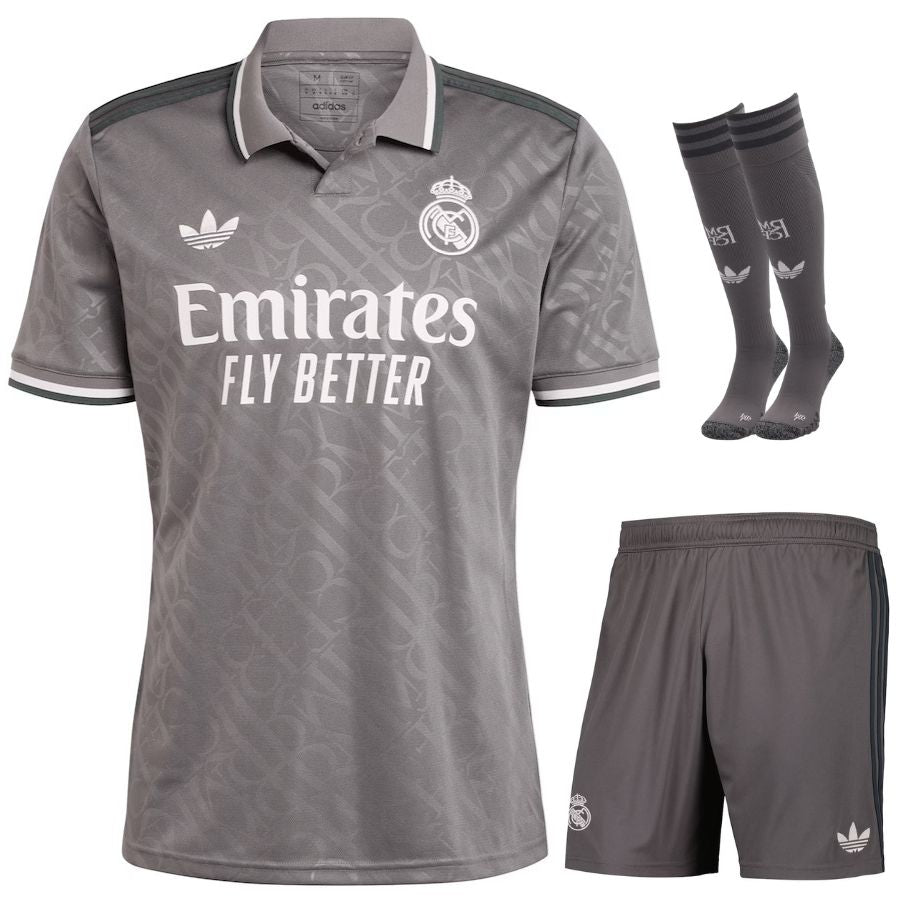 Maillot Kit Enfant Real Madrid Third 2024 2025 Noir | Foot Sport
