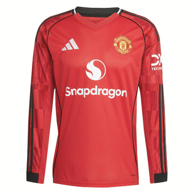 Maillot Manchester United Domicile Manches Longues Homme 2025 2026 Rouge | Foot Sport