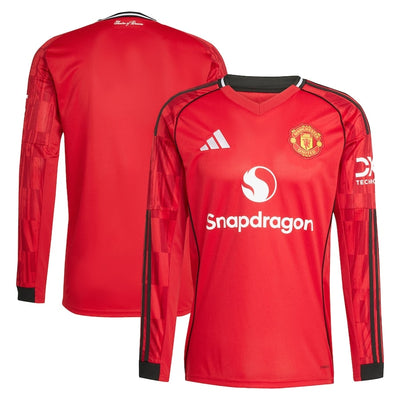 Maillot Manchester United Domicile Manches Longues Homme 2025 2026 Rouge | Foot Sport