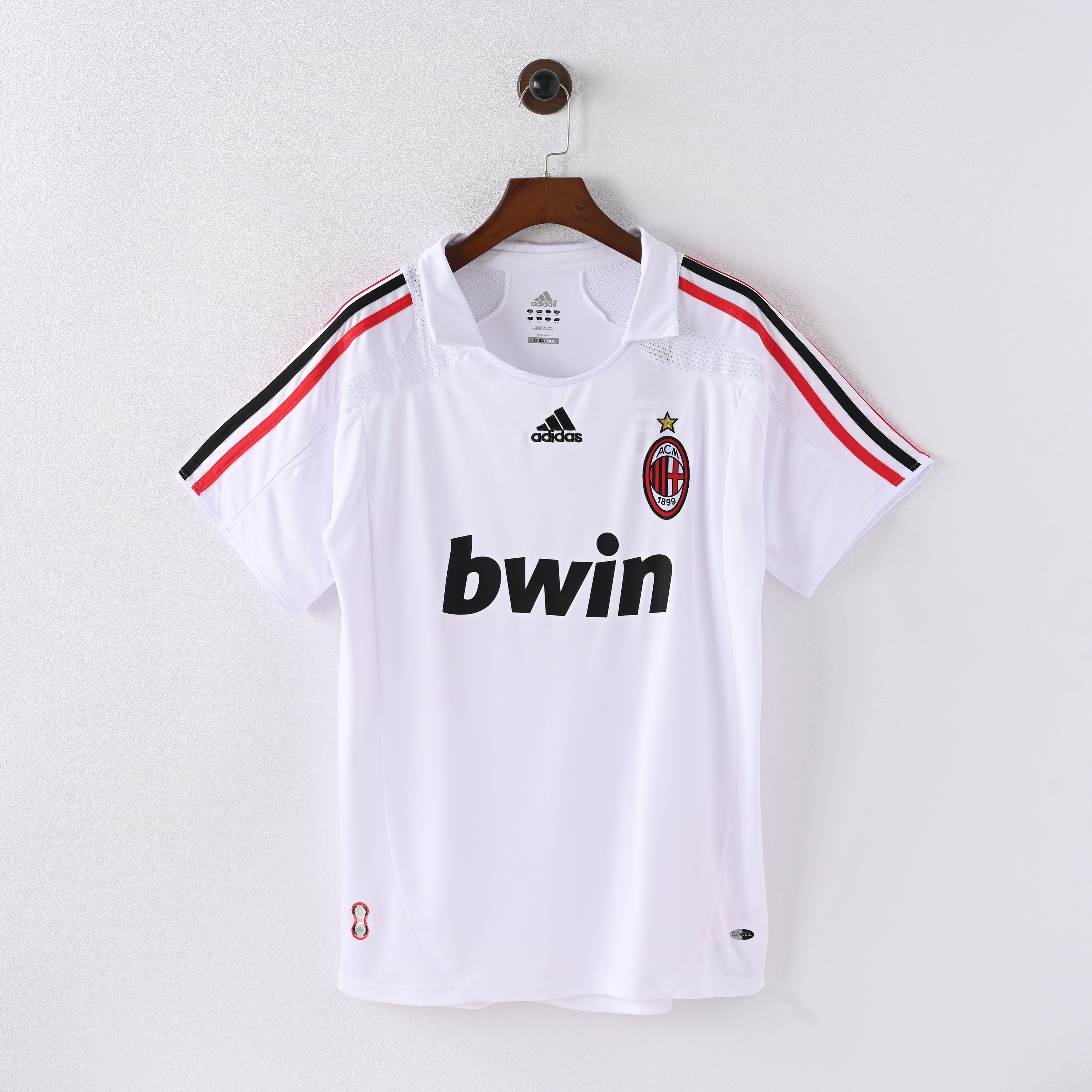 Maillot Milan AC Retro Vintage 2007-2008 Exterieur Homme
