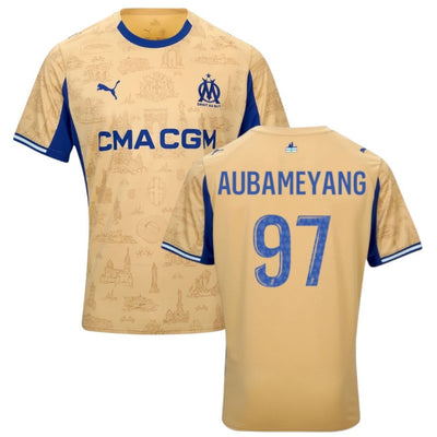 Maillot Marseille Aubameyang Or Fourth Homme 2025 2026