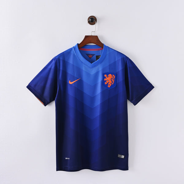 Maillot Pays-Bas Retro Vintage 2014 Exterieur Homme