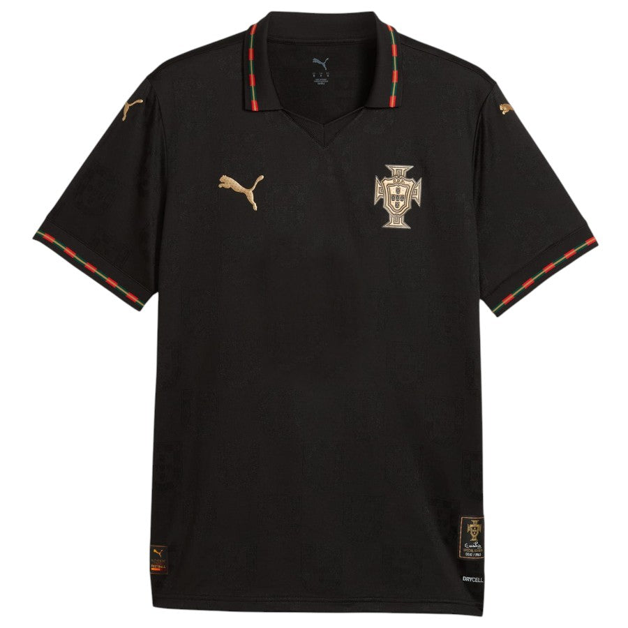 Maillot Portugal Enfant 2025 2026 Edition Speciale Eusebio Noir