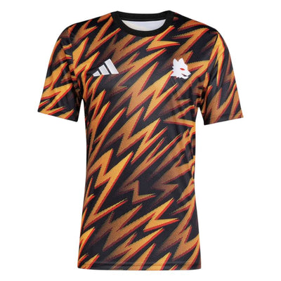 Maillot Pre Match AS Roma Training Homme/Enfant 2025 2026 Orange/Noir | Foot Sport