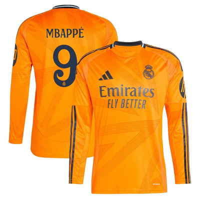 Maillot Real Madrid Mbappe Exterieur Manches Longues Homme 2024 2025