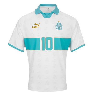 Maillot Marseille Retro King Blanc Homme